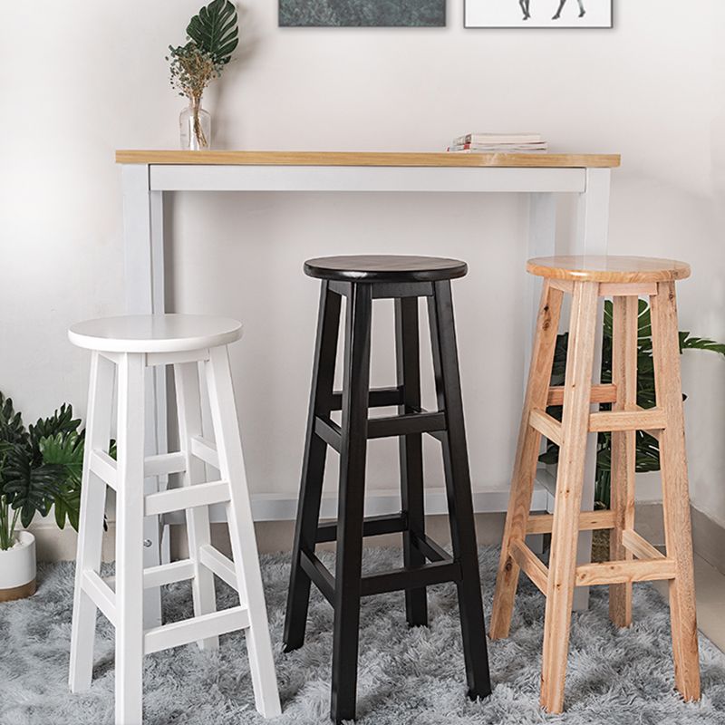 Modern Armless Backless Counter Stool Wood Household Bar Stool with Pedal Clearhalo 'Bar Furniture' 'Bar Stools' 'bar_stools' 'furn' 'furn_bar_stools' 'furniture_bar_stools' 'Kitchen & Dining Furniture' 'kitchen&dining_furn' 'kitchen' 'kitchen_furn' Furniture' 1200x1200_2f9a70d6-ca9c-40e2-ad03-7ec3115f8811