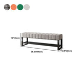 17.7" H Modern Metal Seating Bench Tufted Entryway Bench with Legs Clearhalo 'Benches' 'Chairs & Seating' 'furn' 'furn_benches' 'Furniture' 'Living Room Furniture' 1200x1200_2f9a9dc7-d782-4d5f-b8de-e679b3d399ce