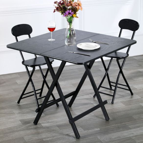 Modern Style Traditional Height Dining Set with Folding Table and Chairs Clearhalo 'Dining Room Sets' 'Dining Tables & Seating' 'dining_room_set' 'furn' 'furn_dining_room_set' 'Furniture' 'furniture_dining_room_set' 'Kitchen & Dining Furniture' 'kitchen&dining_furn' 'kitchen' 1200x1200_2f9adce0-a213-456f-a5bc-97ec7774863d