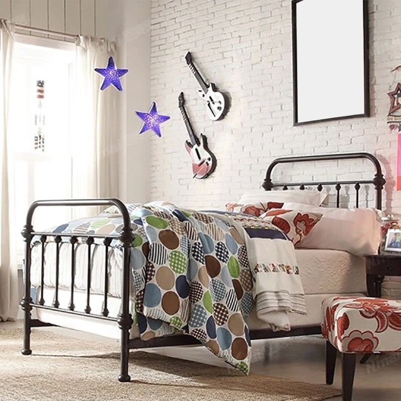 Cama industrial de marco de marco abierto cama de metal con patas de oro personalizadas