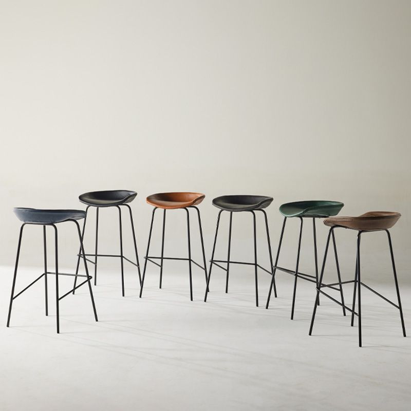 Industrial Style Bar Stool Iron Legs Bucket Seat for Restaurant Bar Clearhalo 'Bar Furniture' 'Bar Stools' 'bar_stools' 'furn' 'furn_bar_stools' 'furniture_bar_stools' 'Kitchen & Dining Furniture' 'kitchen&dining_furn' 'kitchen' 'kitchen_furn' Furniture' 1200x1200_2f9c0747-87eb-488c-a092-ef0037394a82