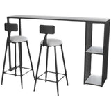 Glam Faux Marmor Bistro Stange Tisch Rechteck -Metall -Basisstangen -Tisch mit Lagerung