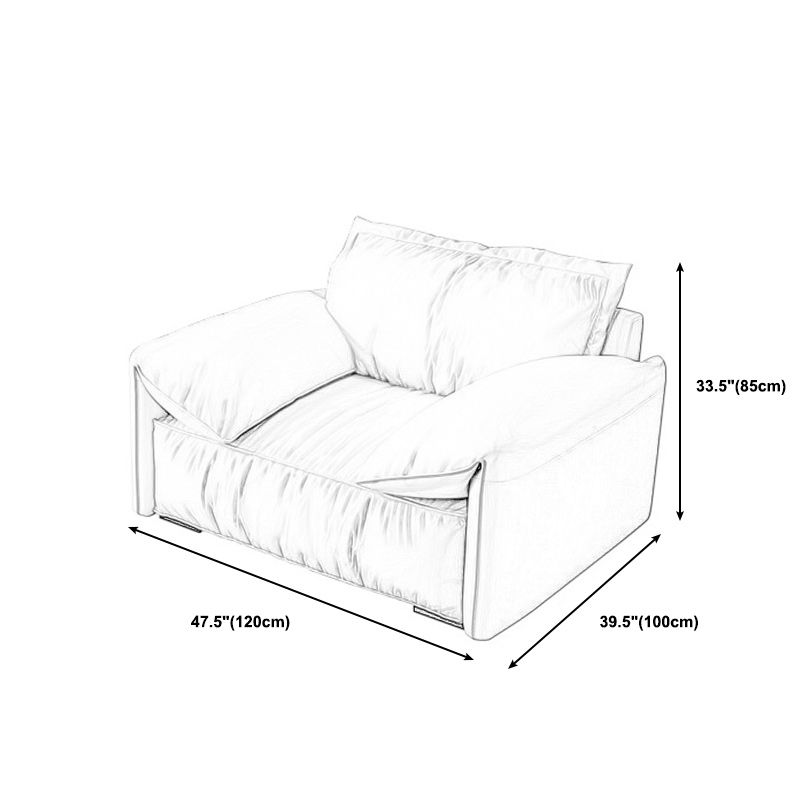 Living Room Faux Leather Pillow Top Arm Standard Contemporary Beige Sofa Clearhalo 'furn' 'furn_sofas' 'Furniture' 'furniture_sofas' 'kitchen' 'kitchen_sofas' 'Living Room Furniture' 'Sofa' 'sofas' 1200x1200_2f9d2473-3b1c-4029-8915-84c6ca8ae6e7