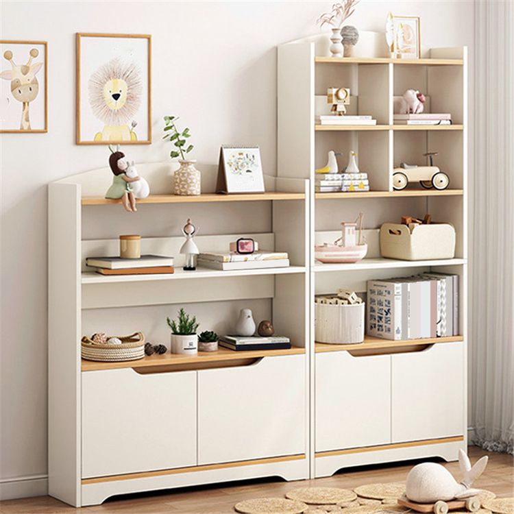 Modern Wooden Bookshelf Closed Back Bookcase for Home Office