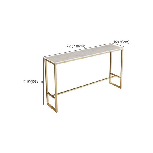 Faux Marble Bistro Bar Table Rectangle Trestle Bar Table for Living Room Clearhalo 'Bar Furniture' 'Bar Tables' 'bar_tables' 'furn' 'furn_bar_tables' 'Furniture' 'Kitchen & Dining Furniture' 1200x1200_2f9df4f9-d282-4f60-8246-da784508628e