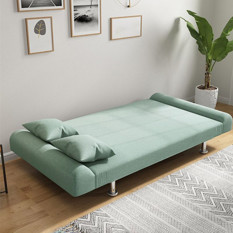 Modern Cotton Blend Round Arm Convertible Sofa Tight Back Foldable Sofa Bed Clearhalo 'furn' 'furn_sofas' 'Furniture' 'furniture_sofas' 'Living Room Furniture' 'Sofa' 'sofas' 1200x1200_2f9fefe2-9d5f-4642-bb9b-cbe977fd32ac