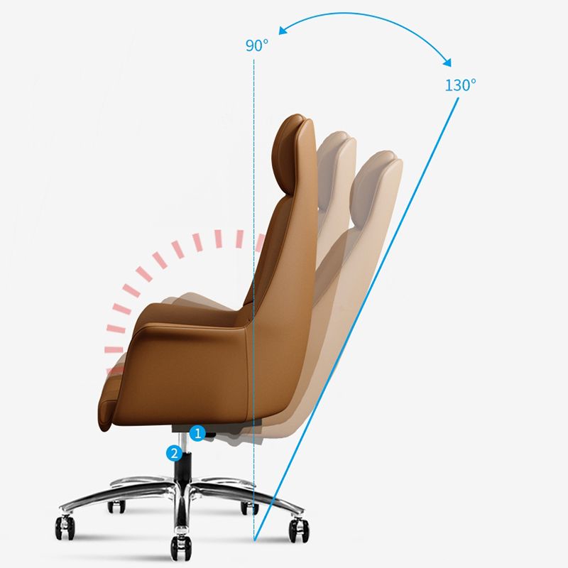 High Back Executive Office Chair Modern Faux Leather Task Chair with Swivel Clearhalo 'furn' 'furn_office_chair' 'Furniture' 'Office Chairs' 'Office Furniture' 'office_chair' 1200x1200_2fa0d482-7180-4c7b-a9ab-57f335defe54
