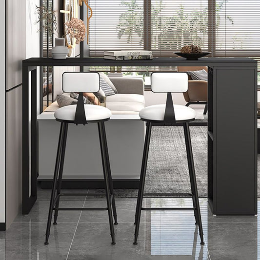 Industrial Rectangle Sintered Stone Table Bar Counter Table for Home Clearhalo 'Bar Furniture' 'Bar Tables' 'bar_tables' 'furn' 'furn_bar_tables' 'Furniture' 'furniture_bar_tables' 'Kitchen & Dining Furniture' 1200x1200_2fa1900f-cb20-4a0b-bf5c-cee98a42ae0a