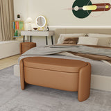 Modern Flip Top Bench Faux Leather Solid Color Bench for Bedroom Clearhalo 'Benches' 'Chairs & Seating' 'furn' 'furn_benches' 'Furniture' 'Living Room Furniture' 1200x1200_2fa1f9a5-c943-408c-8d88-c8159084c05b
