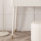 Glam White Vanity Dressing Table Slate Top Makeup Vanity Desk