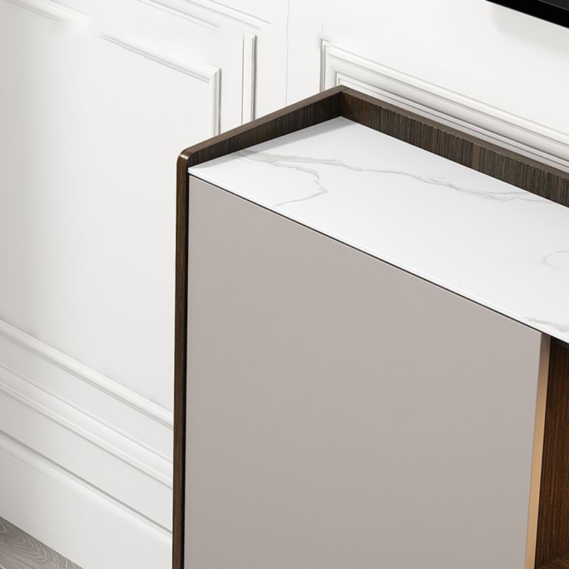 Stone Media Console TV Stand Modern TV Stand Console with 2 Drawers Clearhalo 'furn' 'furn_tv_stands_entertainment_centers' 'Furniture' 'Living Room Furniture' 'TV Stands & Entertainment Centers' 'TV Stands & Media Storage Furniture' 'tv_stands_entertainment_centers' 1200x1200_2fa3ace3-83ed-43a3-a298-898e3563499c