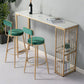 Modern Bar Table Set 1/2/3 Pcs Faux Marble Rectangular Bar Set for Indoor