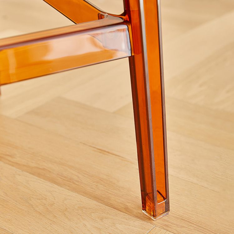 Taburete de respaldo de respaldo sin brazo moderno taburete de café acrílico con pedal