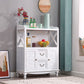 Mid-Century Modern Accent Cabinet with Drawers and Doors in Solid Wood Clearhalo 'Cabinets & Chests' 'cabinets_chests' 'furn' 'furn_cabinets_chests' 'Furniture' 'Living Room Furniture' 1200x1200_2fa74ff4-cabc-44c0-bf69-989f0713e68a