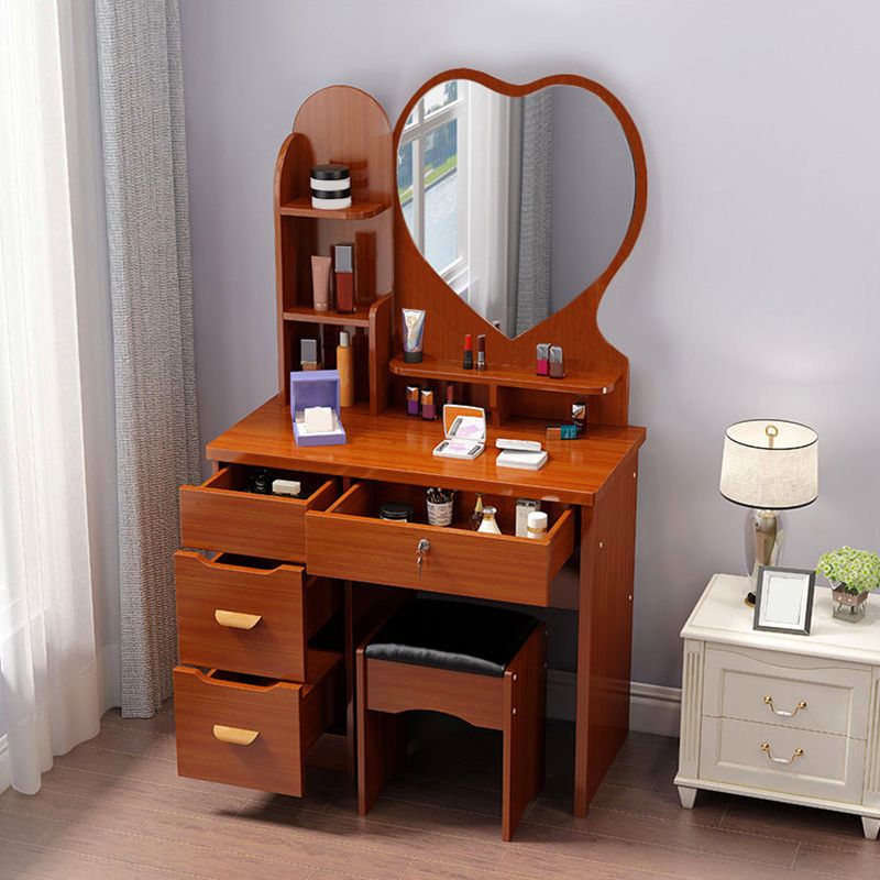 Tradities met lade slaapkamer spiegel houten met ontlasting make-up ijdelheid