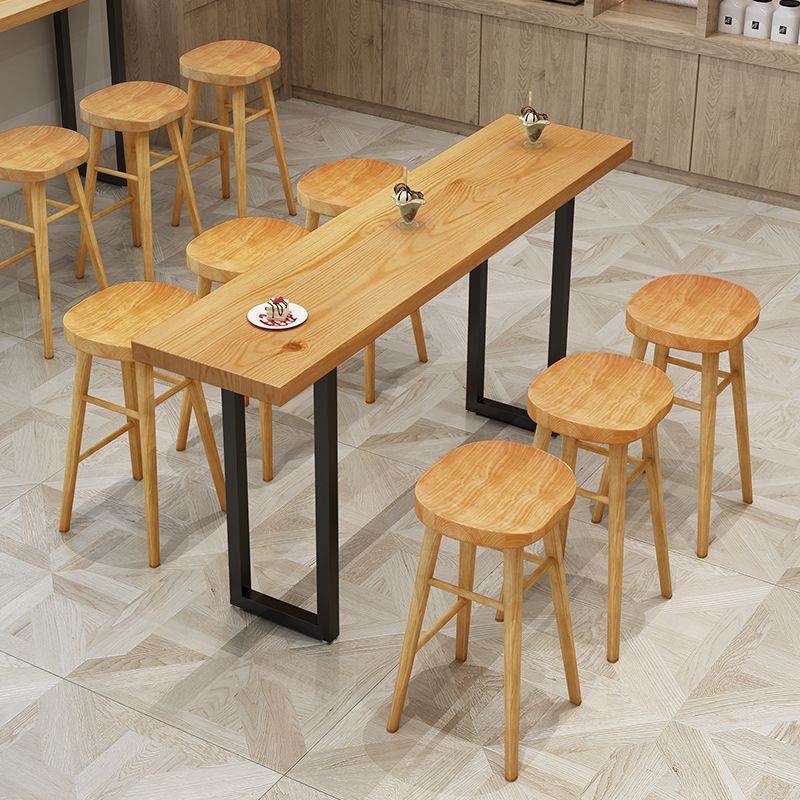 Modern Style Dining Table Wooden Bar Counter Table for Kitchen Clearhalo 'Bar Furniture' 'Bar Tables' 'bar_tables' 'furn' 'furn_bar_tables' 'Furniture' 'furniture_bar_tables' 'Kitchen & Dining Furniture' 1200x1200_2fa768d3-b31e-43e9-a72d-d92f417d4f55