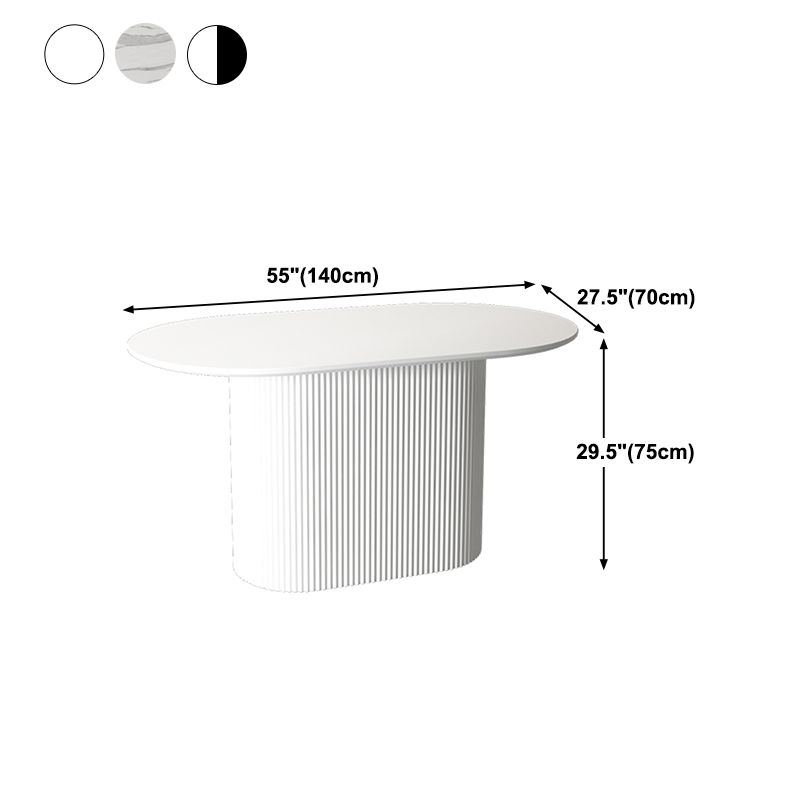Pedestal Base Furniture Simplicity Style Oval Dining Room Collection for Home Clearhalo ' dining_table' 'Dining Tables & Seating' 'Dining Tables' 'furn' 'furn_dining_table' 'Furniture' 'furniture_dining_table' 'Kitchen & Dining Furniture' 'kitchen&dining_furn' 'kitchen' 'kitchen_dining_table' 1200x1200_2fa814e2-dae5-4833-88aa-53e681f779a5