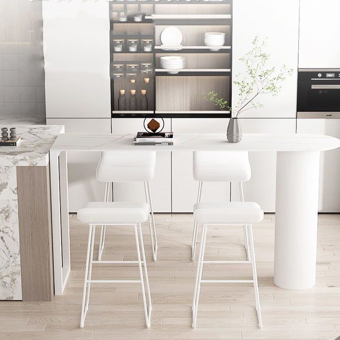 Modern Stone Bar Table Set 1/3/5 Pieces Counter Table with Backless Stools Clearhalo 'Bar Furniture' 'furn' 'furn_home_bar_bar_sets' 'Furniture' 'Home Bars & Bar Sets' 'home_bar_bar_sets' 'Kitchen & Dining Furniture' 1200x1200_2fa8c685-c93c-4e4a-923a-7297041f5d4d