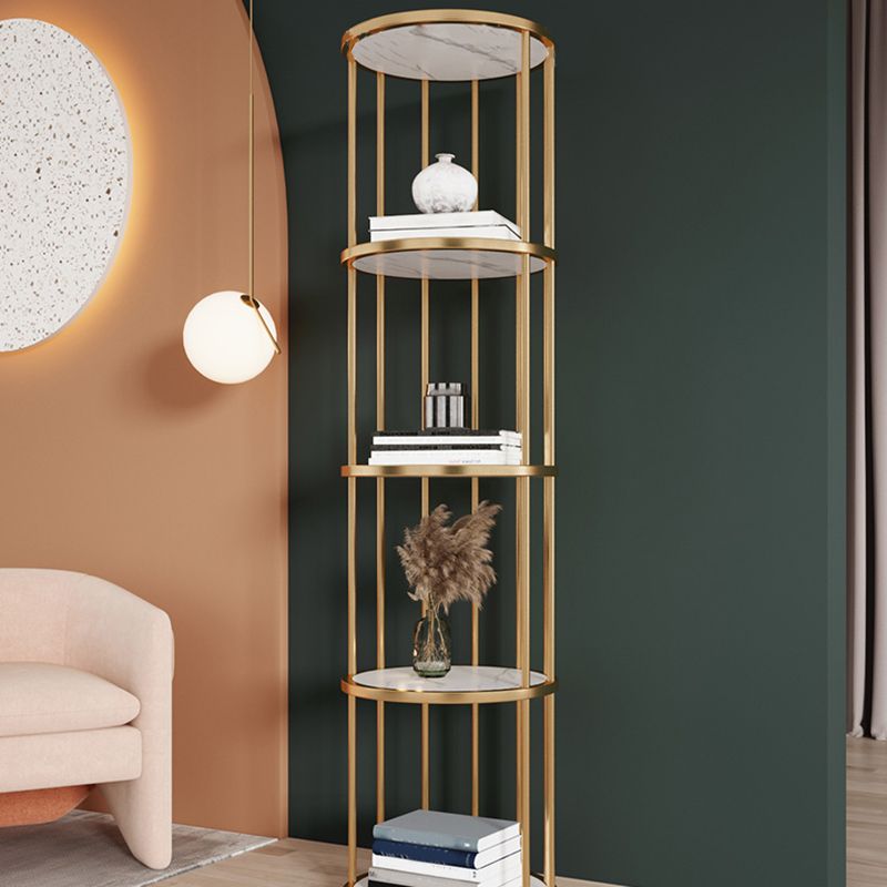 Scandinavian Metal Corner Bookshelf Open Vertical Bookshelf for Living Room Clearhalo 'Bookcases' 'furn' 'furn_bookcases' 'Furniture' 'furniture_bookcases' 'kitchen' 'kitchen_bookcases' 'Living Room Furniture' 'Office Furniture' 1200x1200_2fabab40-91d8-4067-92cf-4034186b4aab