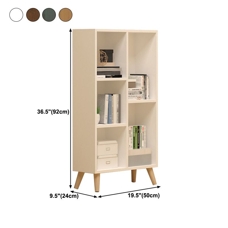 Engineered Wood Shelf Bookcase Closed Back Bookshelf for Study Room