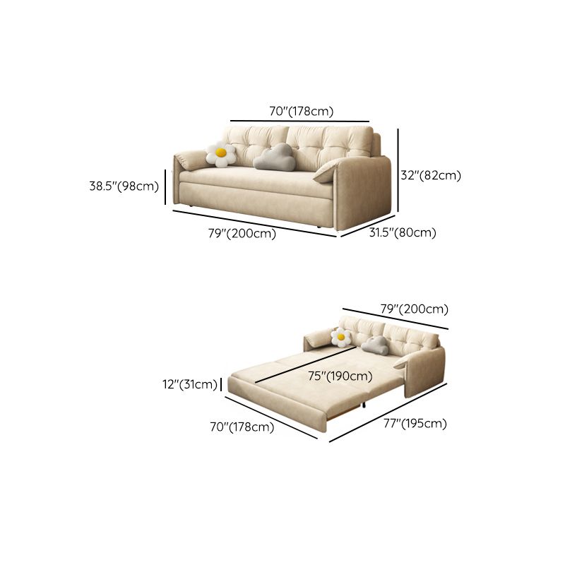 31 "幅のスカンジナビアソファ布団フェイクレザーホワイトスリーパーソファー