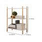 Modern Etagere Bookshelf Open Back Bookcase for Home With Shelves