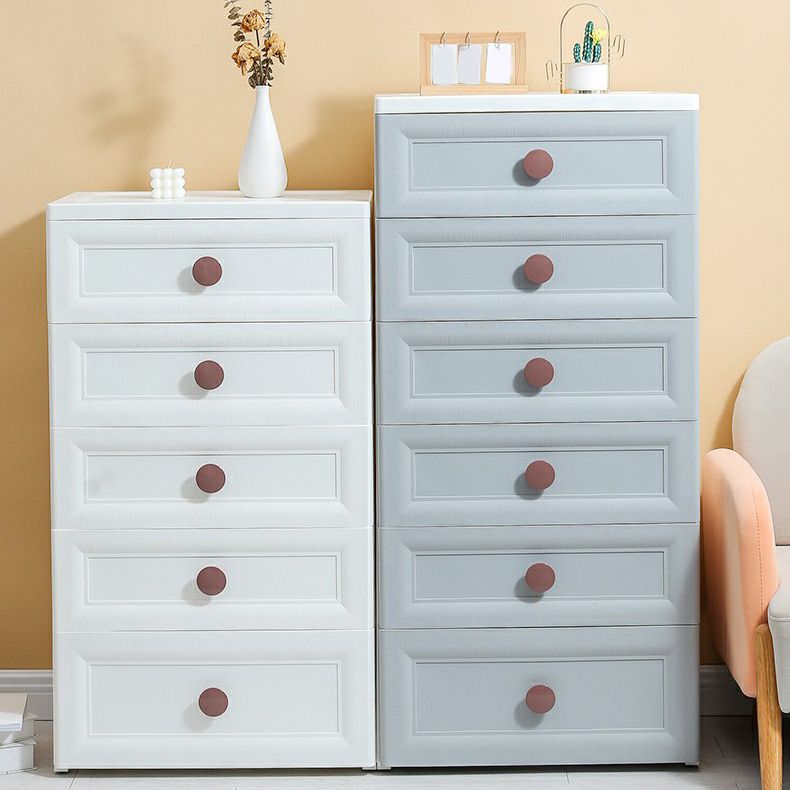 Plastic 5-drawer Storage Cabinet Modern Wardrobe Armoire with Legs Clearhalo 'Armoires & Wardrobes' 'armoires_wardrobes' 'Bedroom Furniture' 'furn' 'furn_armoires_wardrobes' 'Furniture' 1200x1200_2fadd26e-1149-4e7d-97af-fc2e6c6a9d2e