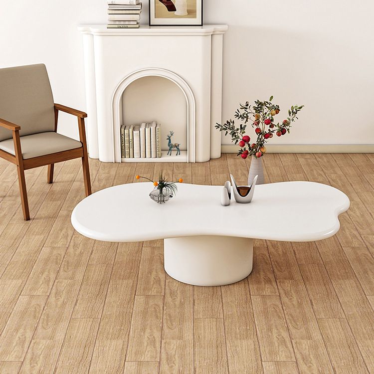 Scandinavian Free Form Coffee Table with Pedestal Base in Solid Wood Clearhalo 'Coffee & Accent Tables' 'Coffee Tables' 'coffee_tables' 'furn' 'furn_coffee_tables' 'Furniture' 'Living Room Furniture' 1200x1200_2fae4c71-84a8-4c49-845b-0f8f97214e6e