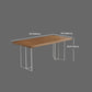 Moderna 1/2/5/7 piezas Juego de comedor rectangular mesa de comedor de madera maciza con sillas