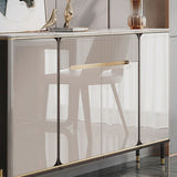 Scheda laterale moderna per scaffalature regolabili in pietra di calcolo con cassetti e armadi