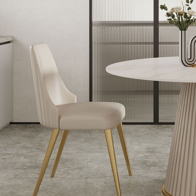 Nordic Round Sintered Stone Dining Table for 4/6 with Pedestal Base Dining Setfor Restaurant Clearhalo 'Dining Room Sets' 'Dining Tables & Seating' 'dining_room_set' 'furn' 'furn_dining_room_set' 'Furniture' 'furniture_dining_room_set' 'Kitchen & Dining Furniture' 'kitchen&dining_furn' 'kitchen' 1200x1200_2fb0e706-5273-49f6-8a27-ae1656862f51