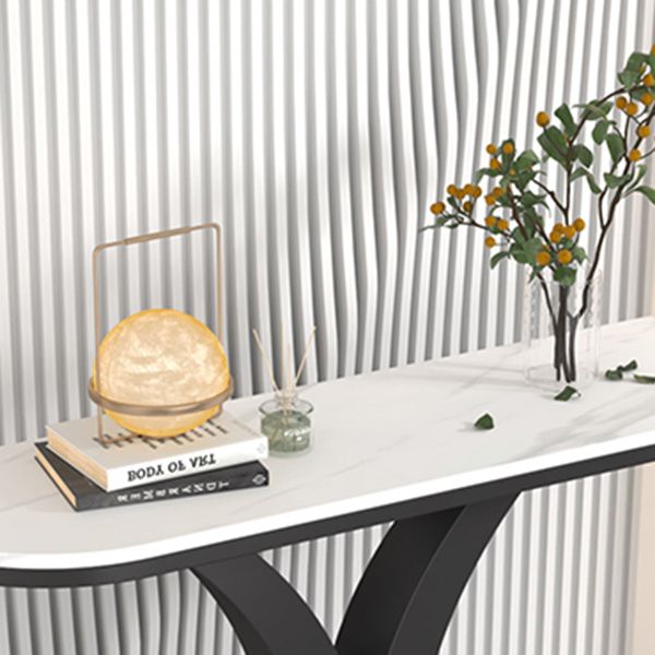 CONSOLA CONTAMPORO TABLA ACENTA DE ACENTA MEDIA Mesa de consola de luna en piedra