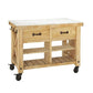 Contemporary Wood Kitchen Trolley Stationary Kitchen Island Table with Drawer Clearhalo 'furn' 'furn_kitchen_islands_carts' 'Furniture' 'Kitchen & Dining Furniture' 'Kitchen Islands & Carts' 'kitchen_islands_carts' 1200x1200_2fb2db86-664d-4479-9385-399b0f1b0851