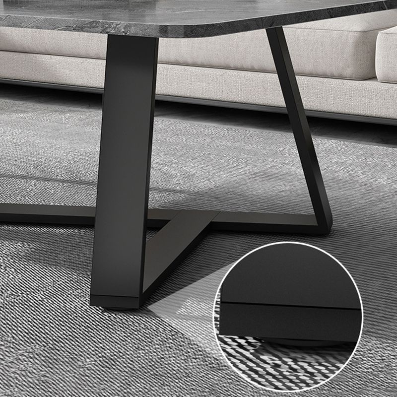 Stone Contemporary Coffee Table Standard Single Cocktail Table
