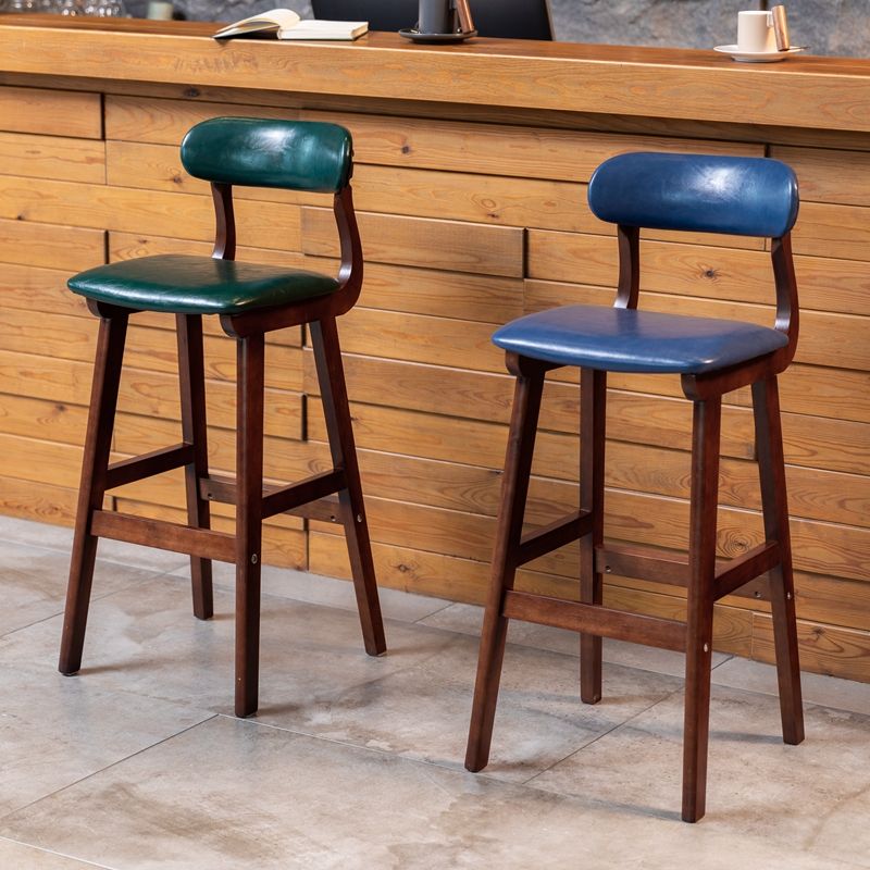 Scandinavia Style Bar-stool Wooden Legs Leather Seat for Kitchen Bar Clearhalo 'Bar Furniture' 'Bar Stools' 'bar_stools' 'furn' 'furn_bar_stools' 'furniture_bar_stools' 'Kitchen & Dining Furniture' 'kitchen&dining_furn' 'kitchen' 'kitchen_furn' Furniture' 1200x1200_2fb91d7d-f54f-48eb-852d-22193e9a4552