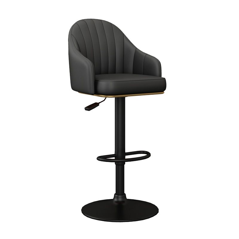 Industrial Backrest Bar Stool Adjustable Counter Stool for Hone Clearhalo 'Bar Furniture' 'Bar Stools' 'bar_stools' 'furn' 'furn_bar_stools' 'Furniture' 'Kitchen & Dining Furniture' 1200x1200_2fba01ff-ceee-43e9-baf8-e854c2d5e476