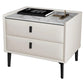 Modernism Night Table Storage Bed Nightstand with 2 Drawers for Home