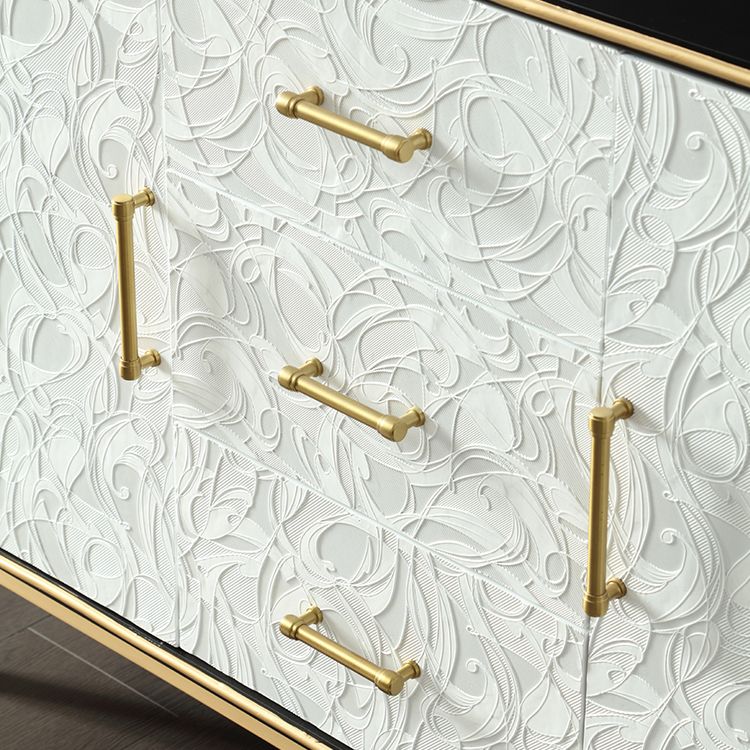 Glam Birch Sideboard Adjustable Shelving Cabinets Credenza with Drawer for Living Room Clearhalo 'buffet_sideboard' 'Buffets & Sideboards' 'furn' 'furn_buffet_sideboard' 'Furniture' 'furniture_buffet_sideboard' 'Kitchen & Dining Furniture' 1200x1200_2fbb0267-87cf-44f8-ba19-69a2723ad839