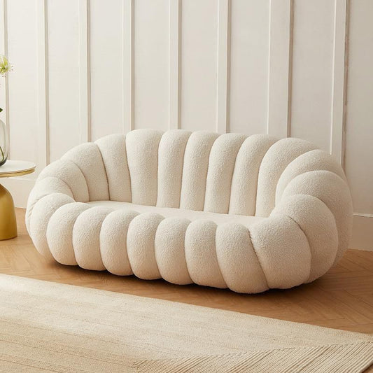 Zeitgenössisches Sofa mit abgeschrägten Armen 26,77 "hohes Standardsofa