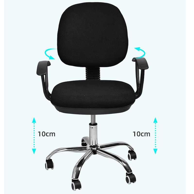 Contemporary Swivel Chair Microfiber Black Task Office Chair Clearhalo 'furn' 'furn_office_chair' 'Furniture' 'Office Chairs' 'Office Furniture' 'office_chair' 1200x1200_2fbc847a-6cd8-4824-bacd-69b2c128a7f5