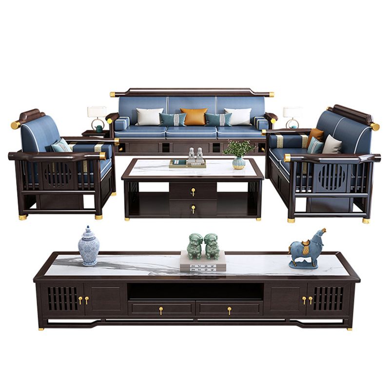 Divano in legno in legno in stile contemporaneo per soggiorno per soggiorno