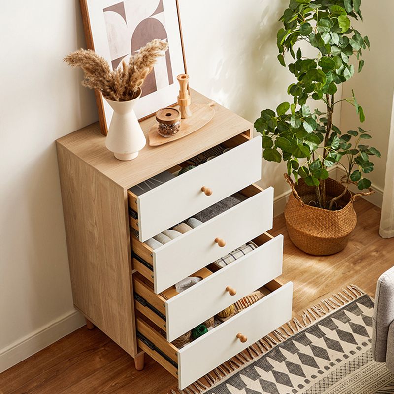 Cofre de almacenamiento de madera para dormitorio vertical con 3 / 4 / 5 cajones para lencería