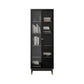 Glam Standard Bookcase Metal Frame Manufactured Wood Shelf Bookshelf with Glass Door Clearhalo 'Bookcases' 'furn' 'furn_bookcases' 'Furniture' 'furniture_bookcases' 'kitchen' 'kitchen_bookcases' 'Living Room Furniture' 'Office Furniture' 1200x1200_2fbff53a-4752-4c79-a1bb-52a67eb1cb4b