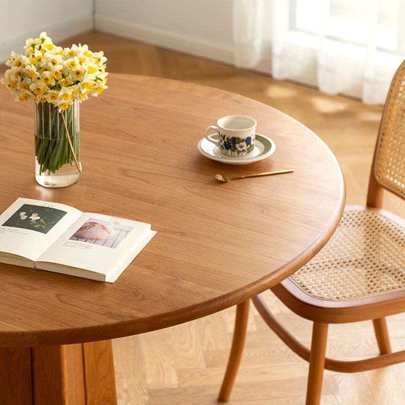 Round Top Dining Table Contemporary Table with Pedestal Base Clearhalo 'Dining Tables & Seating' 'Dining Tables' 'dining_table' 'Furniture' 'furniture_dining_table' 'Kitchen & Dining Furniture' 1200x1200_2fc0c8fb-42a0-4da3-8051-31741821bfec