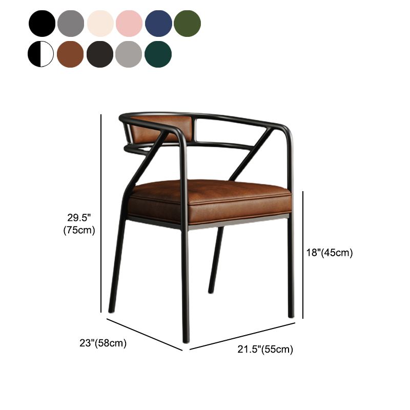 Glam Style Indoor Arm Chair Open Back 21.65" Wide Dining Chair Clearhalo 'Dining Chairs' 'Dining Tables & Seating' 'dining_chair' 'furn' 'furn_dining_chair' 'Furniture' 'furniture_dining_chair' 'Kitchen & Dining Furniture' 1200x1200_2fc13476-46fc-48db-95f1-0e0f1be0c5ef