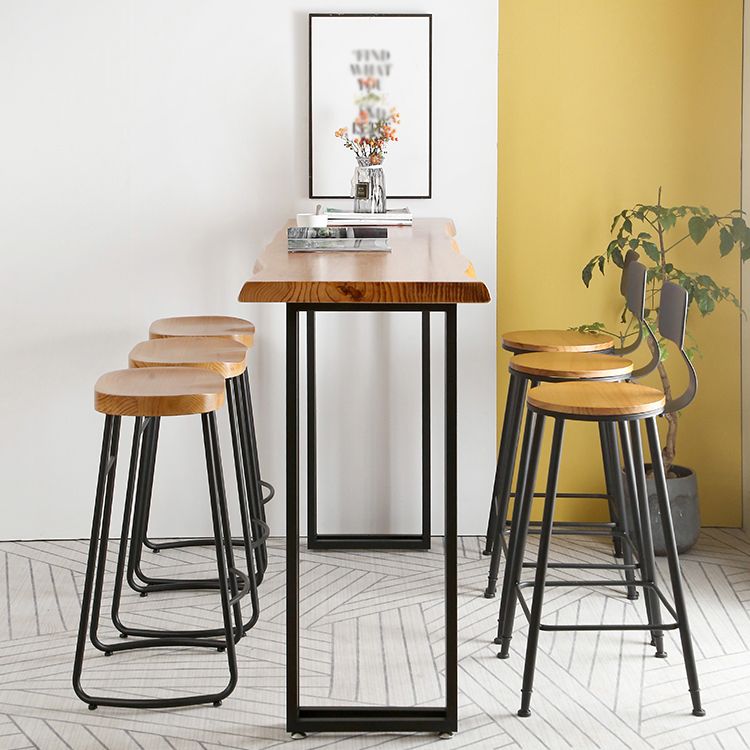 Contemporary Rectangle Bar Counter Table Wooden Dining Table for Kitchen Clearhalo 'Bar Furniture' 'Bar Tables' 'bar_tables' 'furn' 'furn_bar_tables' 'Furniture' 'furniture_bar_tables' 'Kitchen & Dining Furniture' 1200x1200_2fc182e9-31ff-4215-88fb-bb3057940f98