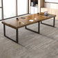 Bureau de bureau rectangulaire industriel Bureau exécutif en bois massif avec des jambes en métal