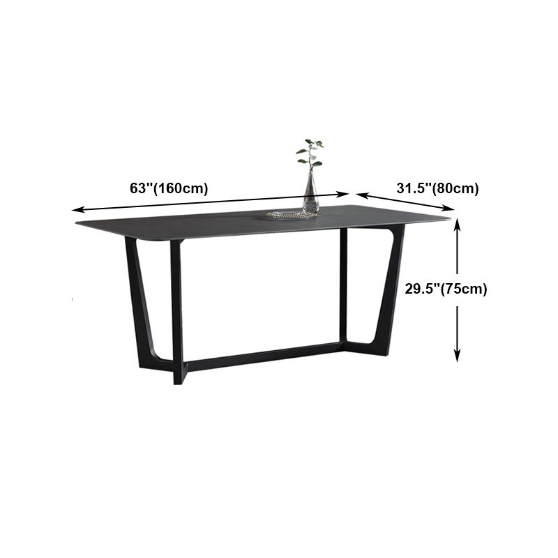 Modern 1/2/3/5 Pieces Dinette Set with Black Sintered Stone Top Rectangle Dining Table Set Clearhalo 'Dining Room Sets' 'Dining Tables & Seating' 'dining_room_set' 'furn' 'furn_dining_room_set' 'Furniture' 'furniture_dining_room_set' 'Kitchen & Dining Furniture' 1200x1200_2fc44b54-e0d7-484e-a447-d40c496953c1