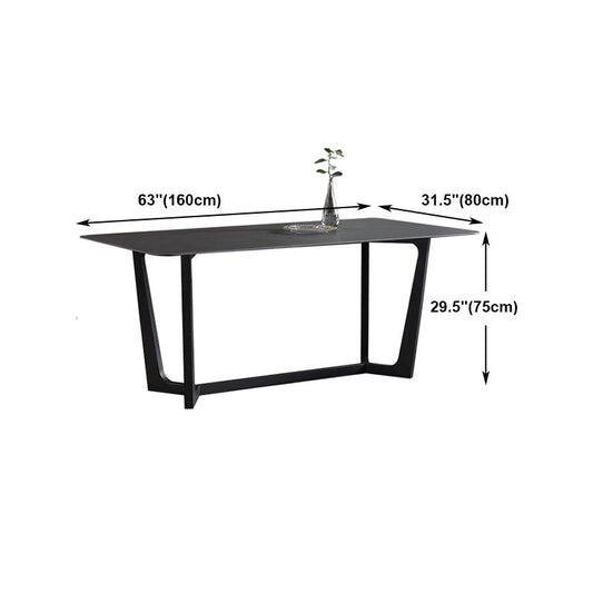 Modern 1/2/3/5 Pieces Dinette Set with Black Sintered Stone Top Rectangle Dining Table Set Clearhalo 'Dining Room Sets' 'Dining Tables & Seating' 'dining_room_set' 'furn' 'furn_dining_room_set' 'Furniture' 'furniture_dining_room_set' 'Kitchen & Dining Furniture' 1200x1200_2fc44b54-e0d7-484e-a447-d40c496953c1