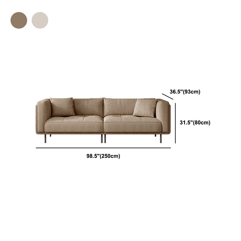 Contemporary Tuxedo Arm Cushions Sofa Faux Leather Standard Sofa with Pillows Clearhalo 'furn' 'furn_sofas' 'Furniture' 'Living Room Furniture' 'Sofa' 'sofas' 1200x1200_2fc57fde-33fb-4178-9b9f-b21474846708